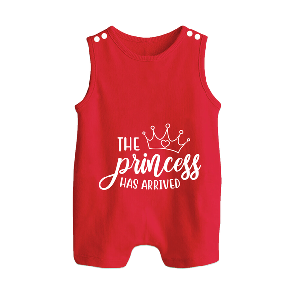 The Princess Has Arrived Romper Suit | Custom Baby Romper Suit for Your Little Princess - RED - 0 - 5 Months Old (Chest 18")