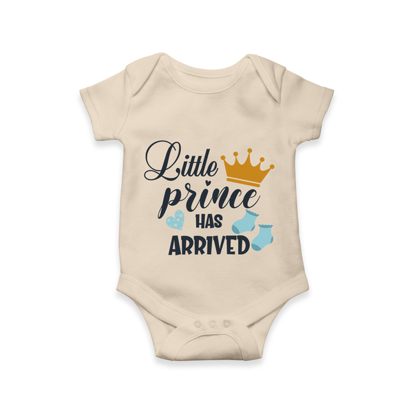 Little Prince Has Arrived Romper | Personalized Baby Romper for Your Little Prince - IVORY - New Born (Chest 14")