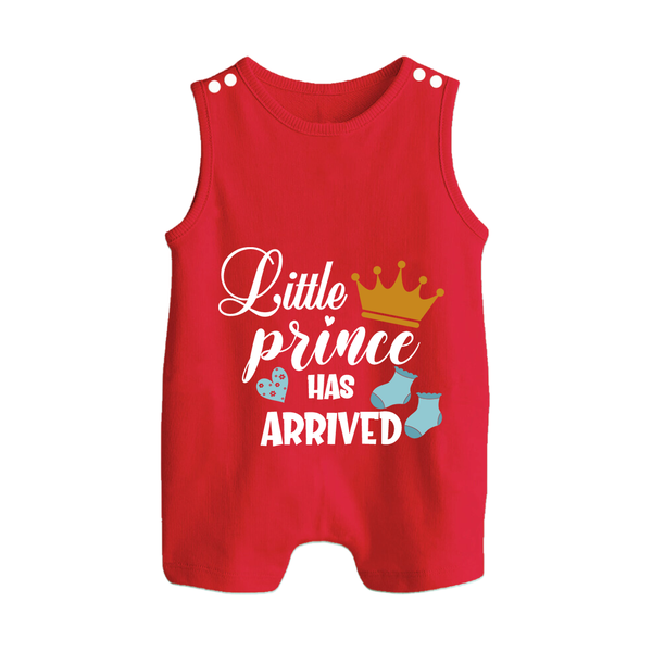 Little Prince Has Arrived Romper Suit | Personalized Baby Romper Suit for Your Little Prince - RED - 0 - 5 Months Old (Chest 18")