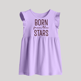 Born From the Stars Baby Frock | Custom BabyFrock for Your Little Miracle - LILAC - 0 - 3 Months Old (Chest 17")