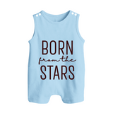 Born From the Stars Romper Suit | Custom Baby Romper Suit for Your Little Miracle - BABY BLUE - 0 - 5 Months Old (Chest 18")