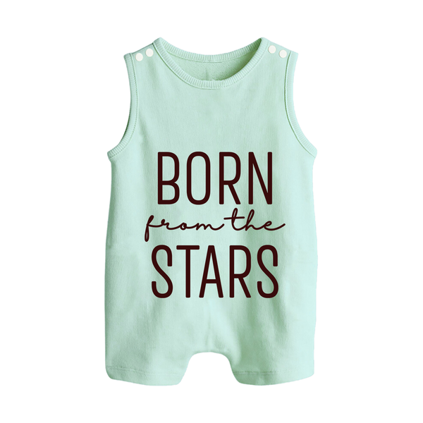 Born From the Stars Romper Suit | Custom Baby Romper Suit for Your Little Miracle - MINT GREEN - 0 - 5 Months Old (Chest 18")