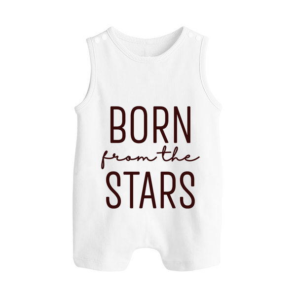 Born From the Stars Romper Suit | Custom Baby Romper Suit for Your Little Miracle - WHITE - 0 - 5 Months Old (Chest 18")