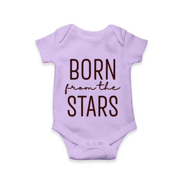 Born From the Stars Romper | Custom Baby Romper for Your Little Miracle - LILAC - New Born (Chest 14")