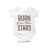 Born From the Stars Romper | Custom Baby Romper for Your Little Miracle - WHITE - New Born (Chest 14")