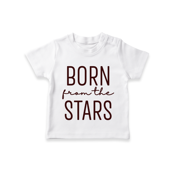 Born From the Stars TShirt | Custom Baby TShirt for Your Little Miracle - WHITE - 0-5 Months Old (Chest 17")