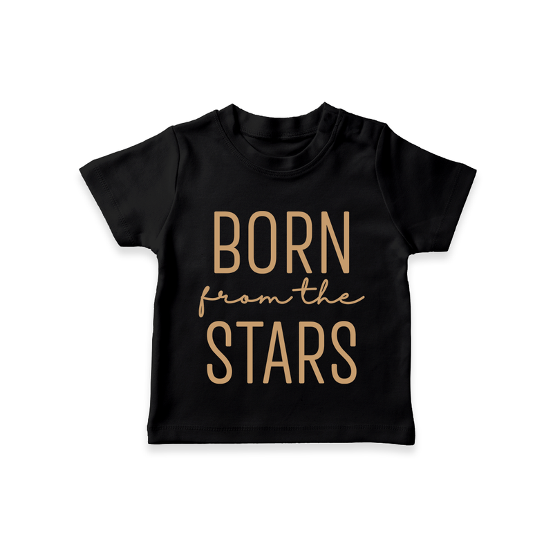 Born From the Stars TShirt | Custom Baby TShirt for Your Little Miracle - BLACK - 0-5 Months Old (Chest 17")