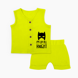 I'm Up All Night Jabla Set | Personalized Baby Jabla Set for Night Owls - LIME GREEN - 0 - 3 Months Old (Chest 9.8")