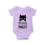 I’m Up All Night Romper | Personalized Baby Romper for Night Owls - LILAC - New Born (Chest 14")