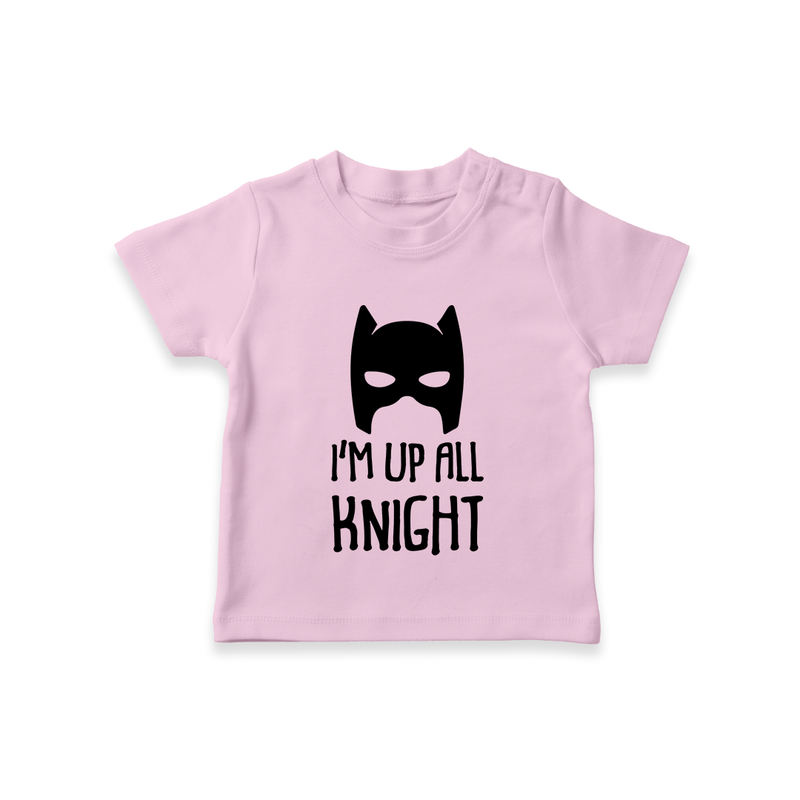 I'm Up All Night TShirt | Personalized Baby TShirt for Night Owls - BABY PINK - 0-5 Months Old (Chest 17")