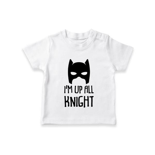 I'm Up All Night TShirt | Personalized Baby TShirt for Night Owls - WHITE - 0-5 Months Old (Chest 17")