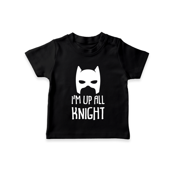 I'm Up All Night TShirt | Personalized Baby TShirt for Night Owls - BLACK - 0-5 Months Old (Chest 17")