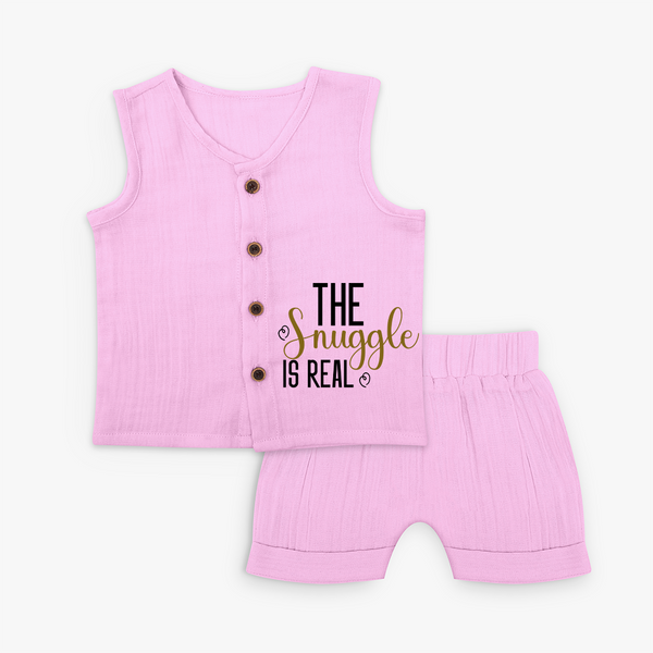 The Snuggle Is Real Jabla Set | Personalized Baby Jabla Set for Snuggle Time - BABY PINK - 0 - 3 Months Old (Chest 9.8")
