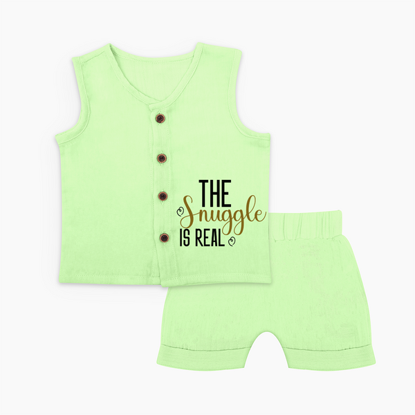 The Snuggle Is Real Jabla Set | Personalized Baby Jabla Set for Snuggle Time - PASTEL GREEN - 0 - 3 Months Old (Chest 9.8")