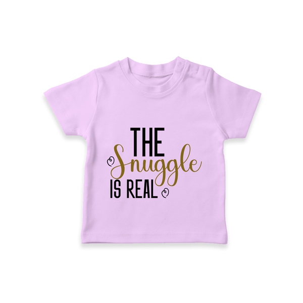 The Snuggle Is Real TShirt | Personalized Baby TShirt for Snuggle Time - LILAC - 0-5 Months Old (Chest 17")