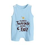 Twinkle Twinkle Little Star Romper Suit | Personalized Baby Romper Suit for Your Little Star - BABY BLUE - 0 - 5 Months Old (Chest 18")