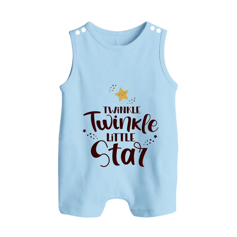 Twinkle Twinkle Little Star Romper Suit | Personalized Baby Romper Suit for Your Little Star - BABY BLUE - 0 - 5 Months Old (Chest 18")