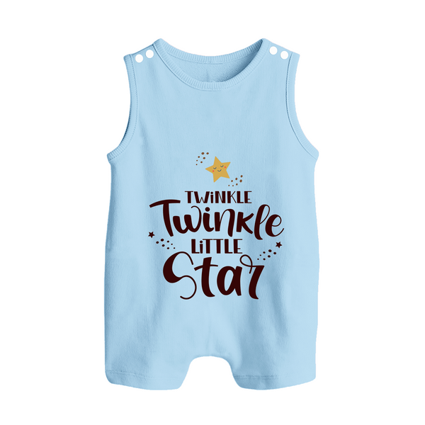 Twinkle Twinkle Little Star Romper Suit | Personalized Baby Romper Suit for Your Little Star - BABY BLUE - 0 - 5 Months Old (Chest 18")