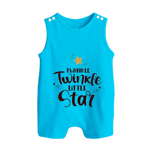 Twinkle Twinkle Little Star Romper Suit | Personalized Baby Romper Suit for Your Little Star - SKY BLUE - 0 - 5 Months Old (Chest 18")