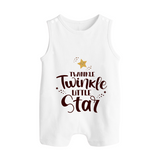 Twinkle Twinkle Little Star Romper Suit | Personalized Baby Romper Suit for Your Little Star - WHITE - 0 - 5 Months Old (Chest 18")