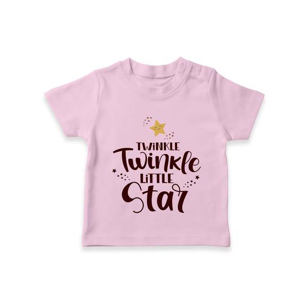 Twinkle Twinkle Little Star TShirt | Personalized Baby TShirt for Your Little Star - BABY PINK - 0-5 Months Old (Chest 17")