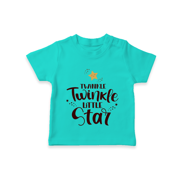 Twinkle Twinkle Little Star TShirt | Personalized Baby TShirt for Your Little Star - TEAL - 0-5 Months Old (Chest 17")