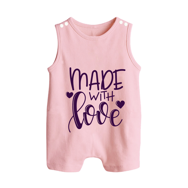 Made With Love Romper Suit | Personalized Baby Romper Suit for Your Little One - BABY PINK - 0 - 5 Months Old (Chest 18")