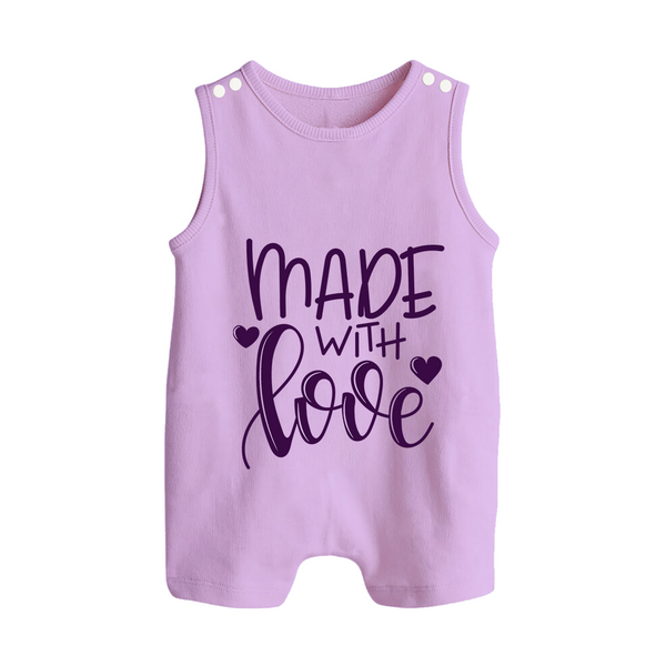Made With Love Romper Suit | Personalized Baby Romper Suit for Your Little One - LILAC - 0 - 5 Months Old (Chest 18")