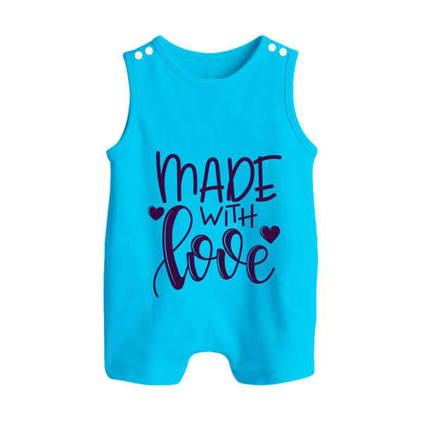 Made With Love Romper Suit | Personalized Baby Romper Suit for Your Little One - SKY BLUE - 0 - 5 Months Old (Chest 18")