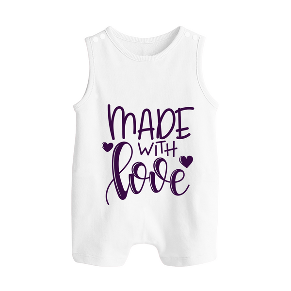 Made With Love Romper Suit | Personalized Baby Romper Suit for Your Little One - WHITE - 0 - 5 Months Old (Chest 18")