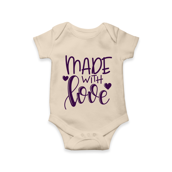 Made With Love Romper | Personalized Baby Romper for Your Little One - IVORY - New Born (Chest 14")