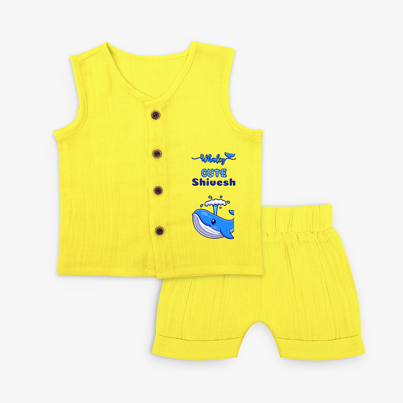 Whaley Cute - Cute Jabla Set For Babies - YELLOW - 0 - 3 Months Old (Chest 9.8")