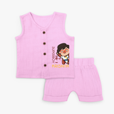 I Am A Super Boy - Cute Jabla Set for Babies - LAVENDER ROSE - 0 - 3 Months Old (Chest 9.8")