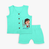 I'm A Superboy - Superboy Adventure Jabla Set For Babies - AQUA GREEN - 0 - 3 Months Old (Chest 9.8")