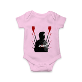 Jailer Silhouette Print Baby Romper - BABY PINK - New Born (Chest 14")