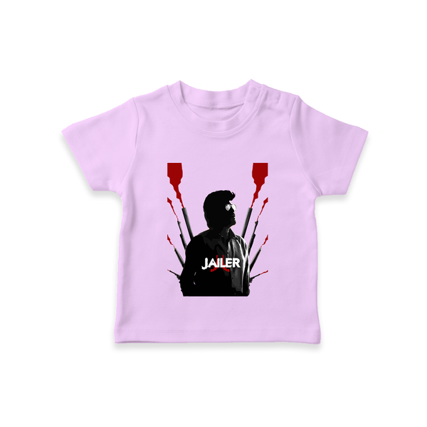 Jailer Silhouette Print Baby T-Shirt - LILAC - 0-5 Months Old (Chest 17")