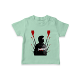 Jailer Silhouette Print Baby T-Shirt - MINT GREEN - 0-5 Months Old (Chest 17")