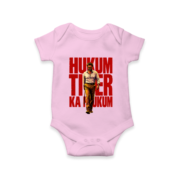 Hukum Tiger Print Baby Romper - BABY PINK - New Born (Chest 14")