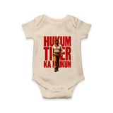 Hukum Tiger Print Baby Romper - IVORY - New Born (Chest 14")
