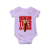Hukum Tiger Print Baby Romper - LILAC - New Born (Chest 14")
