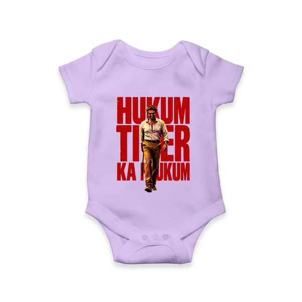 Hukum Tiger Print Baby Romper - LILAC - New Born (Chest 14")