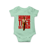 Hukum Tiger Print Baby Romper - MINT GREEN - New Born (Chest 14")