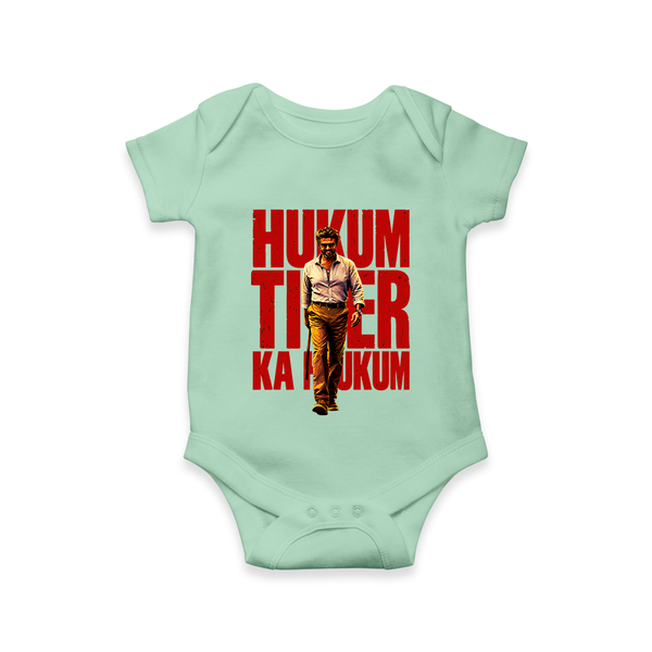 Hukum Tiger Print Baby Romper - MINT GREEN - New Born (Chest 14")