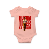 Hukum Tiger Print Baby Romper - PEACH - New Born (Chest 14")
