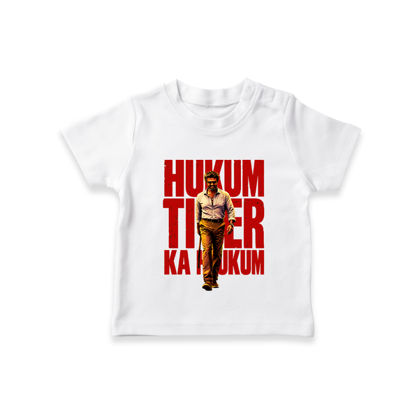 Hukum Tiger Print Baby T-Shirt - WHITE - 0-5 Months Old (Chest 17")