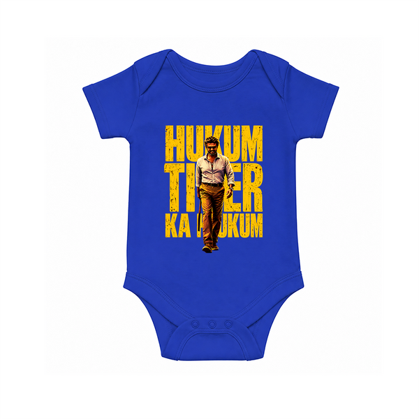 Hukum Tiger Print Baby Romper - COBALT BLUE - New Born (Chest 14")