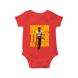 Hukum Tiger Print Baby Romper - RED - New Born (Chest 14")