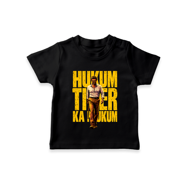 Hukum Tiger Print Baby T-Shirt - BLACK - 0-5 Months Old (Chest 17")