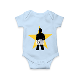 Rajini Star Print Baby Romper - BABY BLUE - New Born (Chest 14")