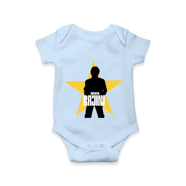 Rajini Star Print Baby Romper - BABY BLUE - New Born (Chest 14")